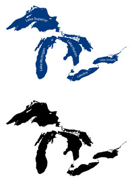 great lakes map