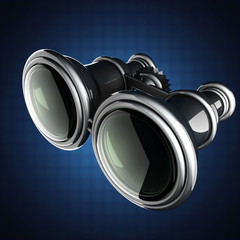 Retro metallic binocular