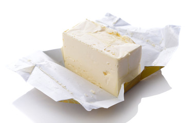 Tasty butter isolated on white