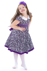 Portrait of young dancing girl.