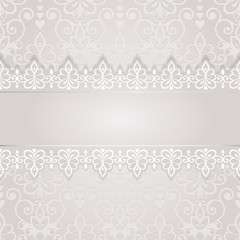 Wedding card for invitation with abstract floral ornament