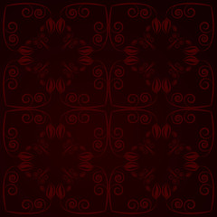 dark red background with flowers and leaves