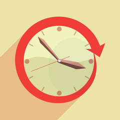clock time flat vector