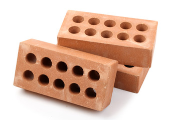 New bricks, isolated on white