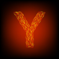 Fire letter Y