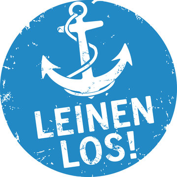Button Leinen Los mit Anker