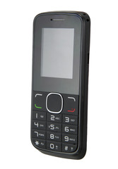 Simple cellphone isolated on white background with clipping path