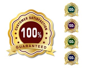 Customer satisfation guarantee golden badge