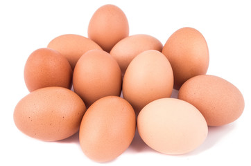 Fototapeta na wymiar eggs on a white background