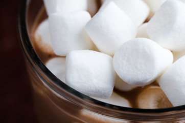 marshmallows on top a cup of hot cocoa
