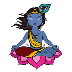 Hindu God Krishna. - 63253123