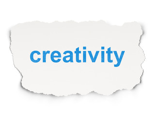 Obraz premium Advertising concept: Creativity on Paper background