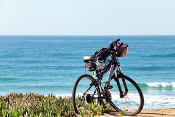 Fototapeta premium Mountain bike on the beach