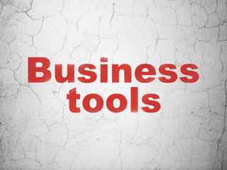 Business concept: Business Tools on wall background