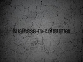 Business concept: Business-to-consumer on grunge wall background