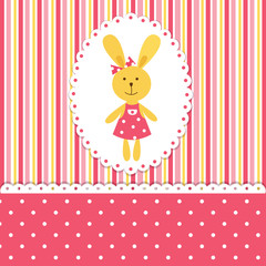 Baby background with rabbit