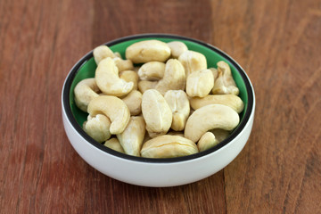 cashew in small white bowl