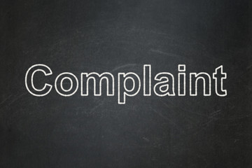 Obraz premium Law concept: Complaint on chalkboard background