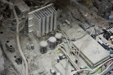 Electronic panel cobweb and dust