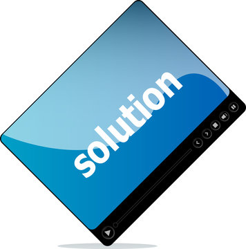 Video media player for web with solution word