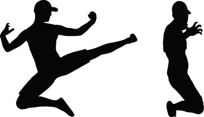 sportive man silhouette