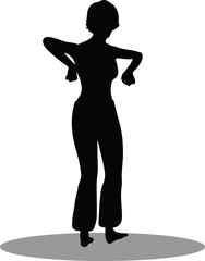 Dancer woman silhouette