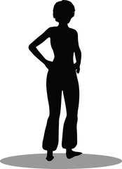 Dancer woman silhouette