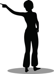 Dancer woman silhouette