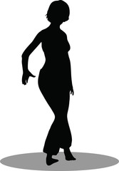 Dancer woman silhouette