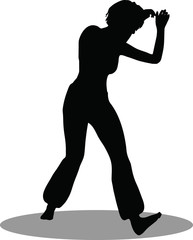 Dancer woman silhouette