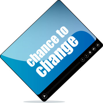 Video media player for web with chance to change words