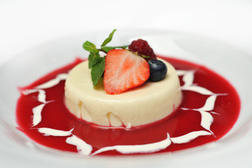Dessert with strawberries