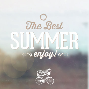 Summer Card - calligraphic and typographic elements, frames