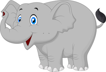 Fototapeta premium Happy elephant cartoon