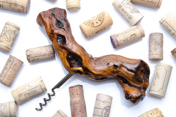 Some corks and a corkscrew