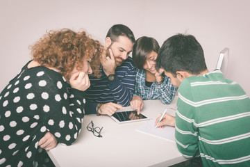 Group of Friends Studying
