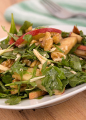 healthy nut and apple salad