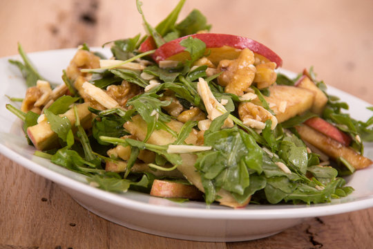 healthy apple and nut salad