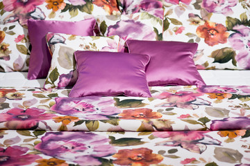 Beautiful beddings with pink floral design