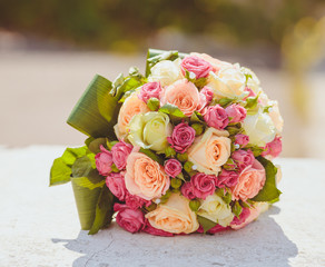 Beautiful bouquet of wedding flowers