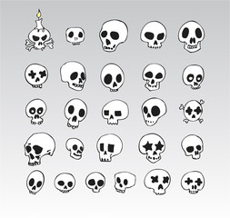 Set of skulls.