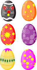 Colorful Easter egg icon in vector format