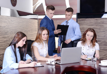 Business people working in conference room