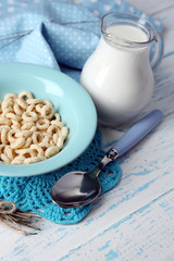 Homemade yogurt and delicious  cereals in bowl