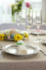 Beautiful holiday Easter table setting
