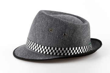 Vintage panama hat isolated white background