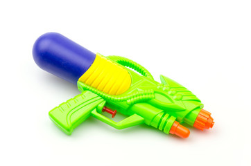 Gun water toy isolated white background