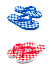 Flip flops isolated white background