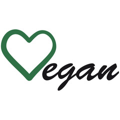 Vegan Liebe Herz Logo