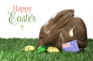 Happy Easter Australian style chocolate easter egg bunny Bilby